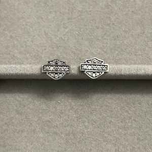 Harley Davidson Diamond Earrings